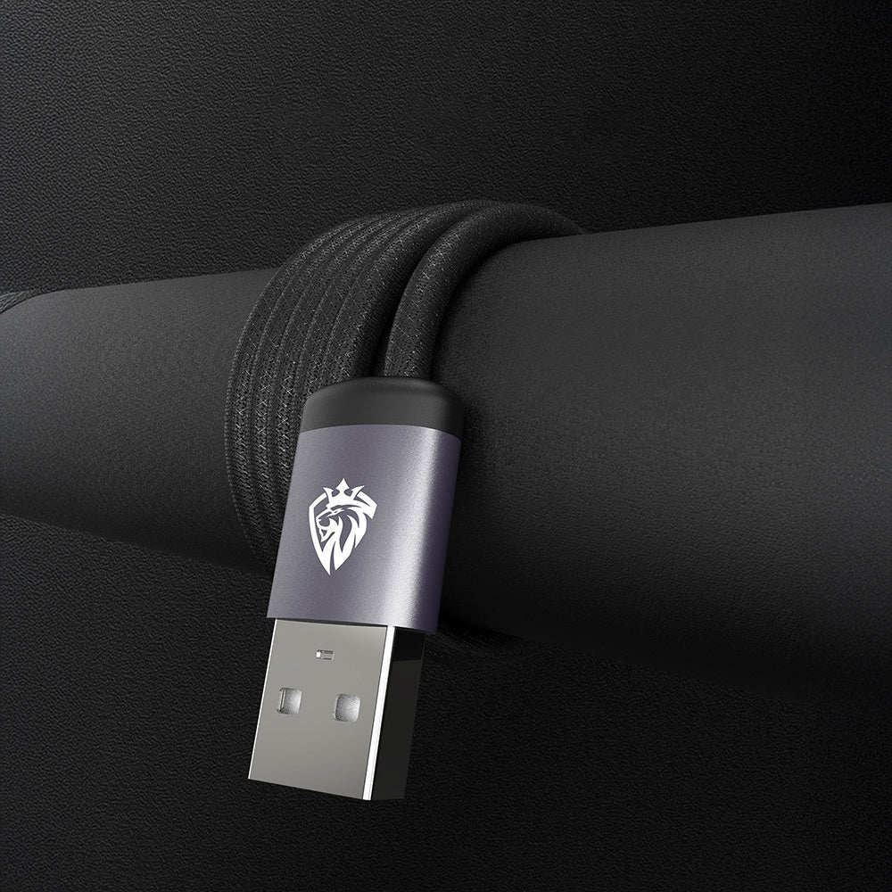 Lenyes LC537 USB-A to Micro Hızlı Şarj Özellikli Örgülü 10W 1 Metre Data ve Şarj Kablosu