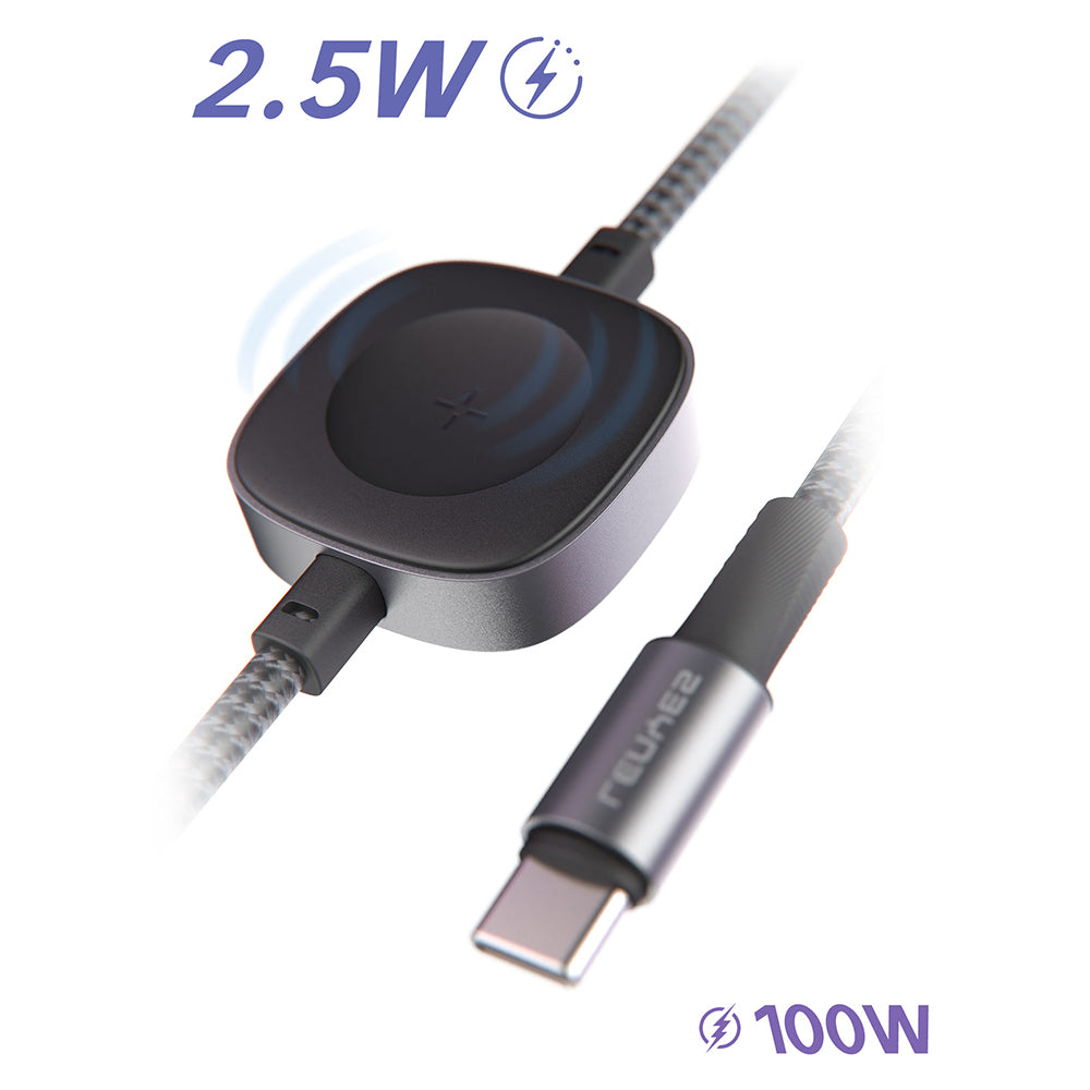 Lenyes LC540 Type-C to Type-C + Akıllı Saat Şarj Kablosu 100W 1.2 Metre
