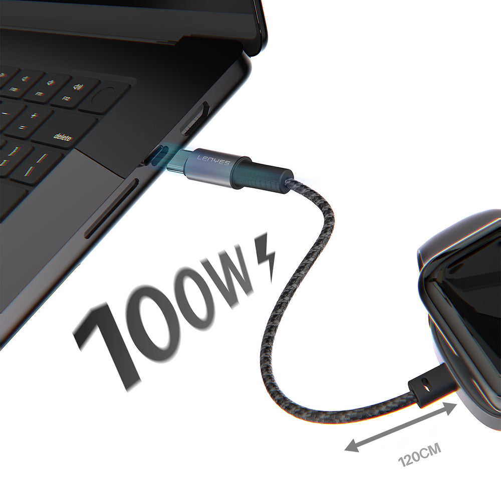 Lenyes LC540 Type-C to Type-C + Akıllı Saat Şarj Kablosu 100W 1.2 Metre