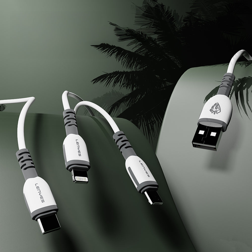 Lenyes LC979 USB-A to Lightning Hızlı Şarj Özellikli Data ve Şarj Kablosu 2.4A 1M