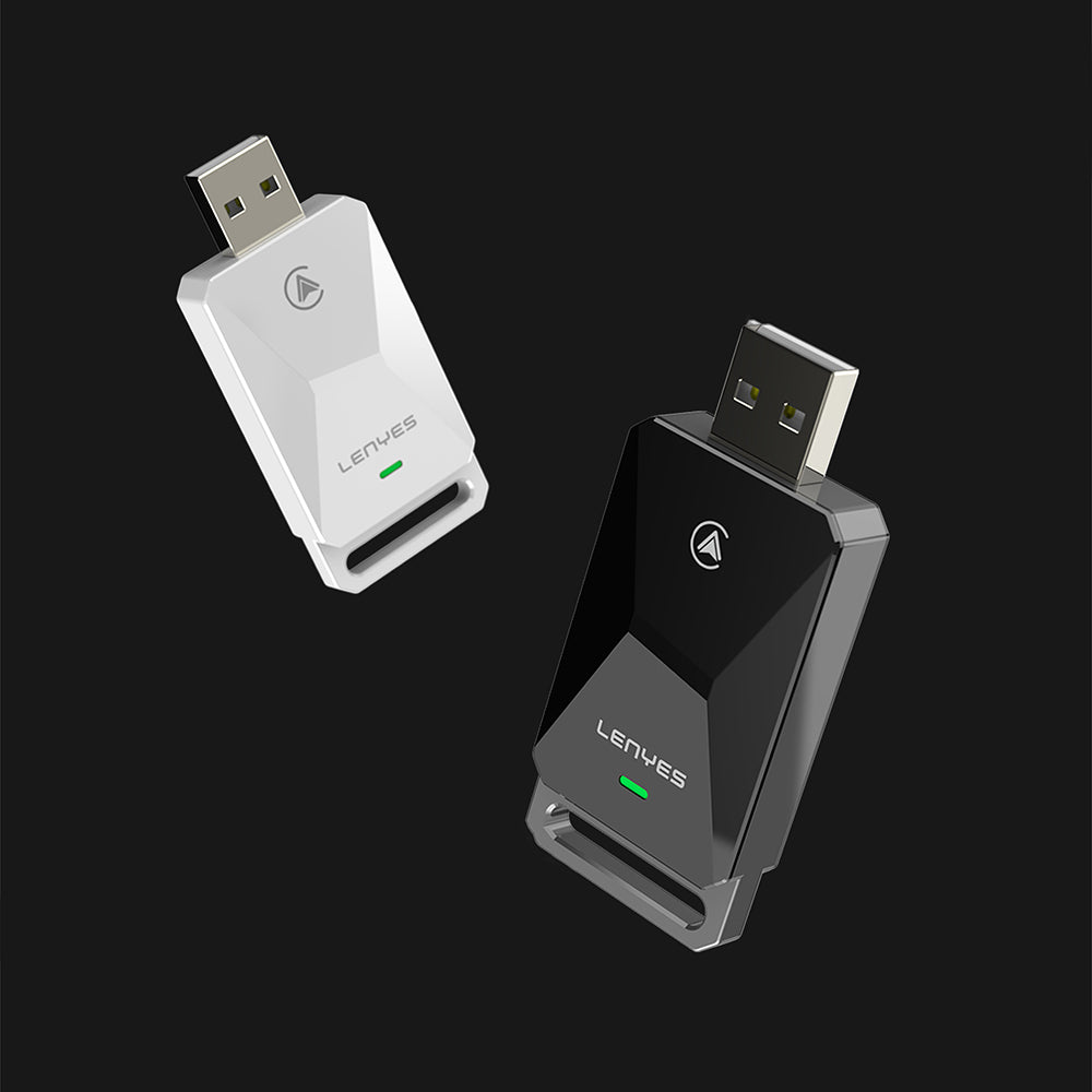 Lenyes LCP02 Android Auto Destekli CarPlay USB Bluetooth 5.0 Wireless Transmitter Adaptör