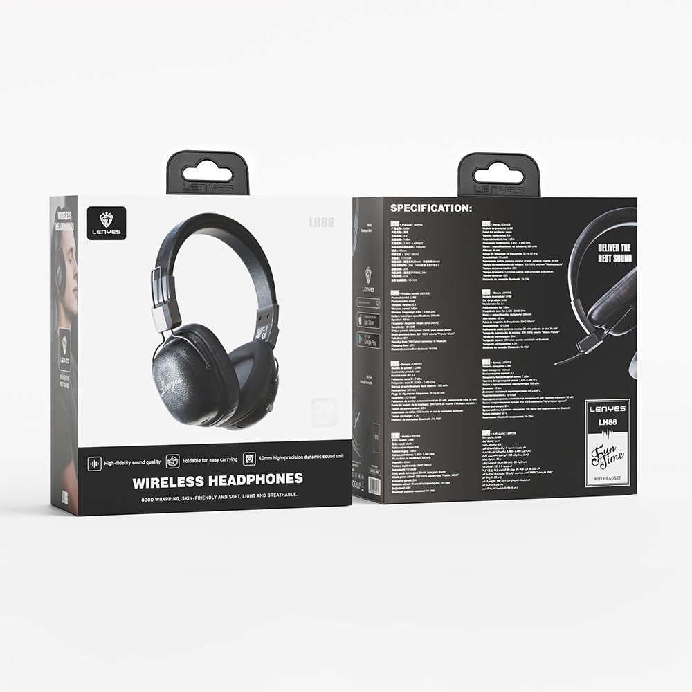 Lenyes LH86 Hi-Fi Ses Kaliteli Kulak Üstü Bluetooth Kulaklık v5.4