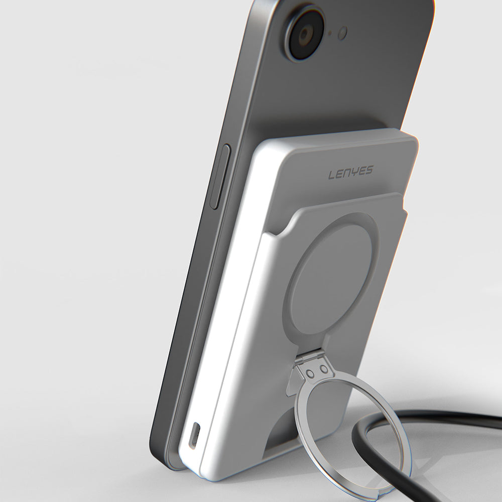 Lenyes PW0006D PD 20W Hızlı Şarj Özellikli Kartlıklı Standlı 15W 5000mAh Kablosuz Powerbank
