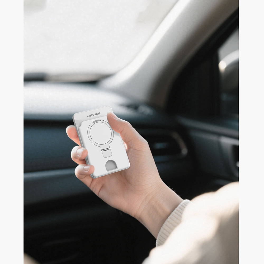 Lenyes PW0006D PD 20W Hızlı Şarj Özellikli Kartlıklı Standlı 15W 5000mAh Kablosuz Powerbank