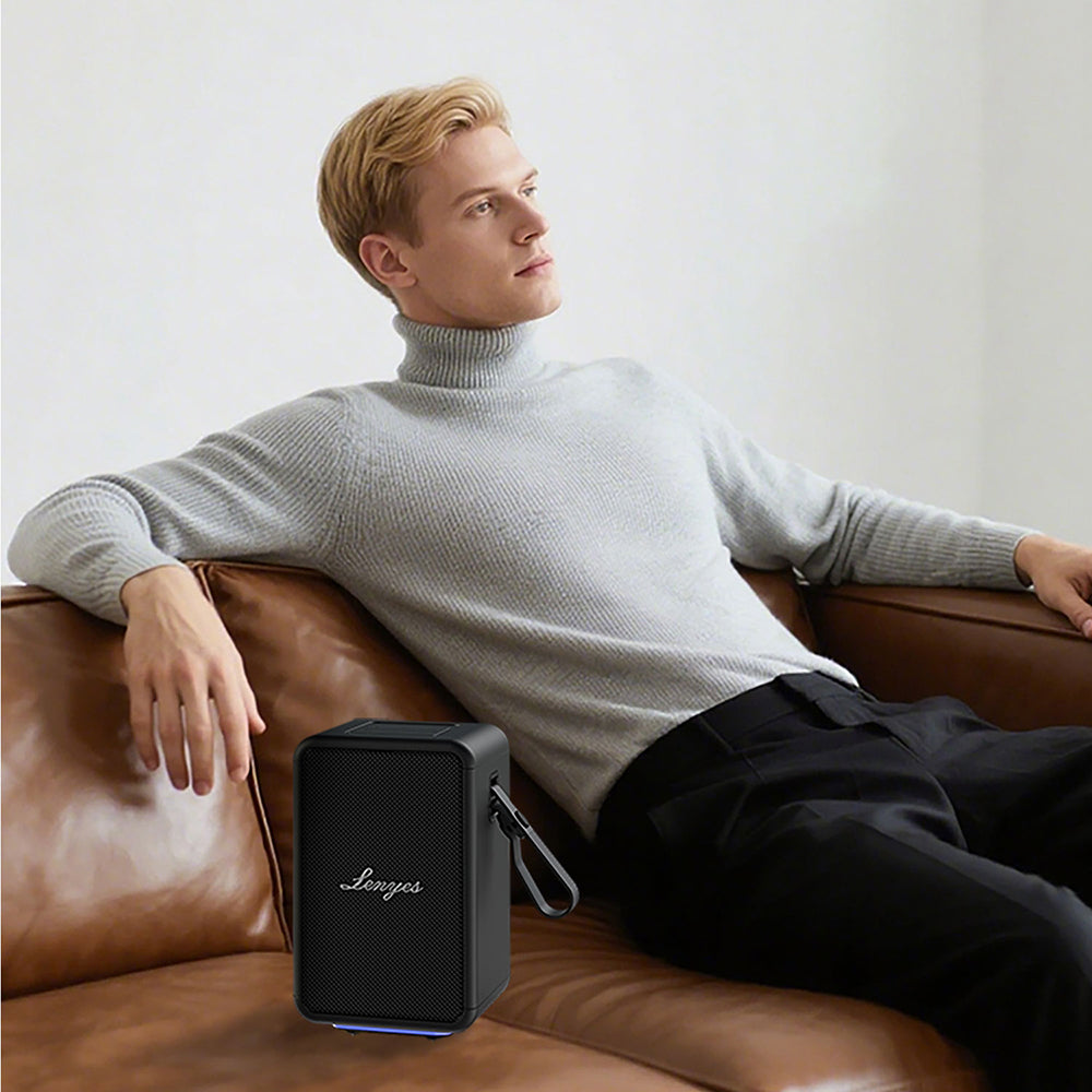 Lenyes S874 Su Geçirmez Özellikli RGB Işıklı Askılı Taşınabilir TWS Bluetooth Hoparlör v5.3