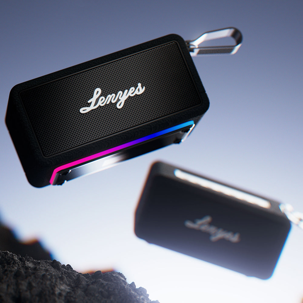 Lenyes S875 Elegance Serisi RGB Işıklı Taşınabilir Su Geçirmez TWS v5.3 40W Bluetooth Hoparlör