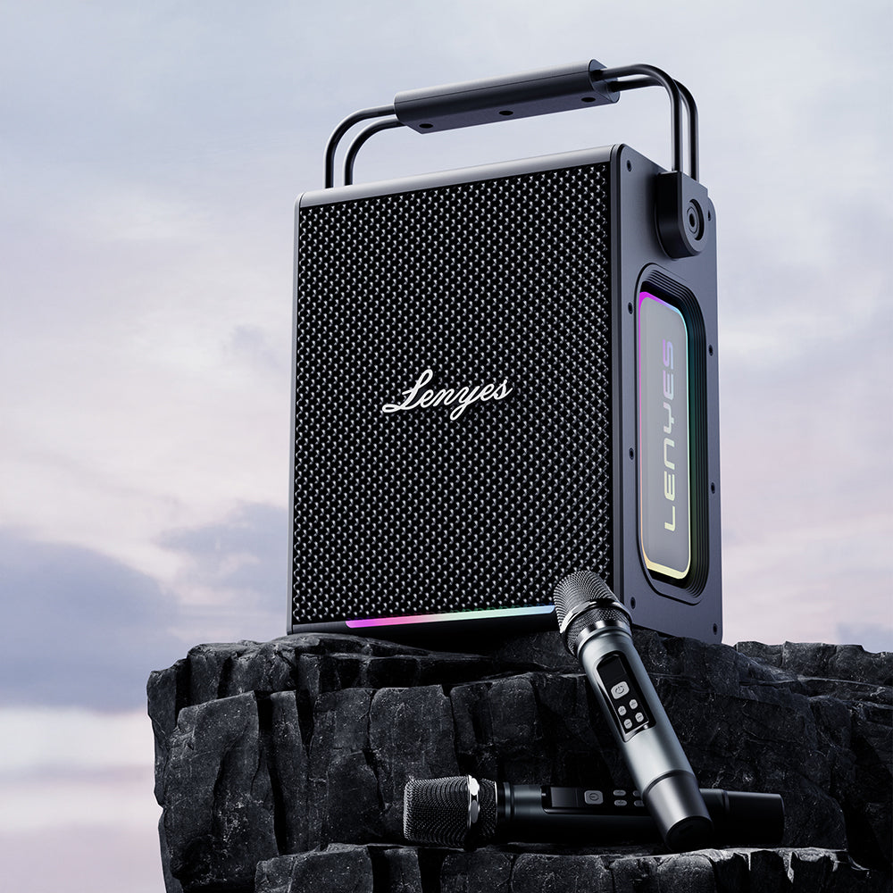 Lenyes Titan 1 Serisi RGB Işıklı Çift Mikrofonlu Bluetooth v5.3 5000mAh Hoparlör