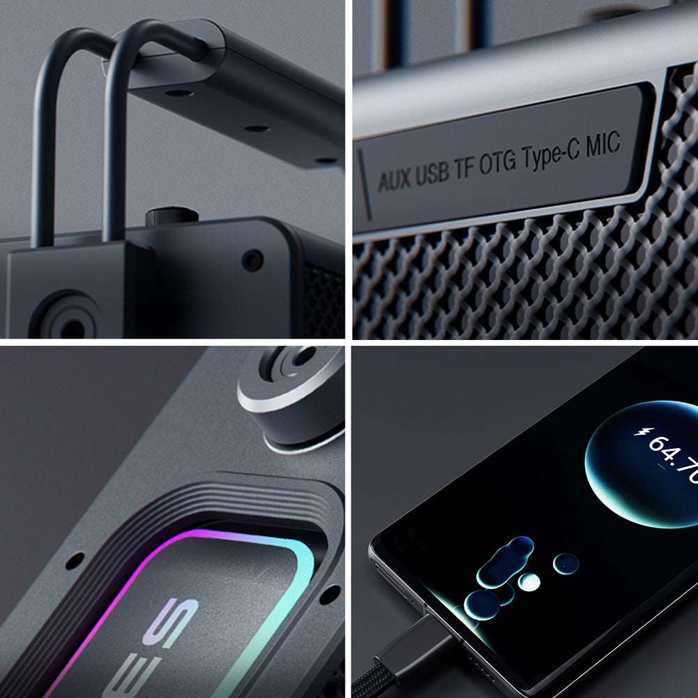 Lenyes Titan 1 Serisi RGB Işıklı Çift Mikrofonlu Bluetooth v5.3 5000mAh Hoparlör