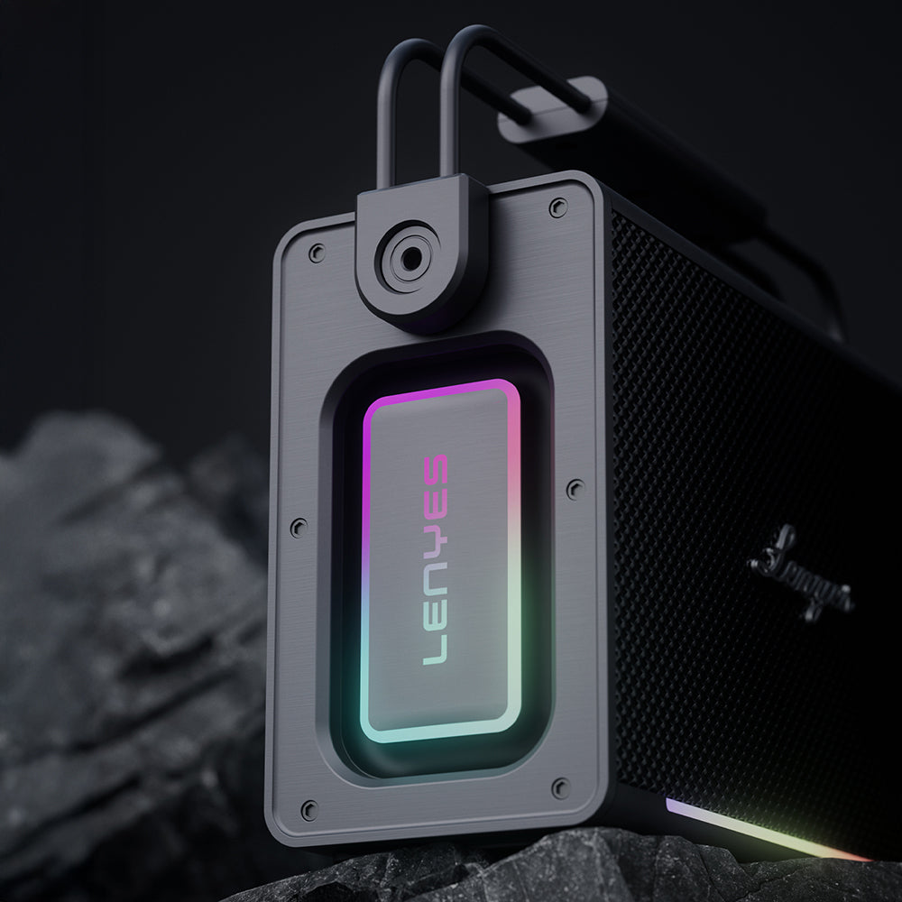 Lenyes Titan 2 Serisi RGB Işıklı Çİft Mikrofonlu Taşınabilir TWS Bluetooth  v5.3 5000mAh Speaker Hoparlör