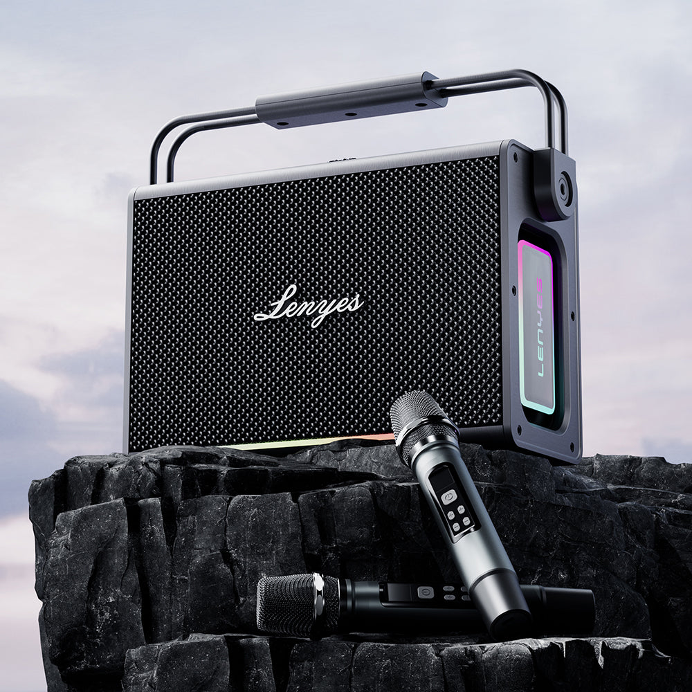 Lenyes Titan 2 Serisi RGB Işıklı Çİft Mikrofonlu Taşınabilir TWS Bluetooth  v5.3 5000mAh Speaker Hoparlör