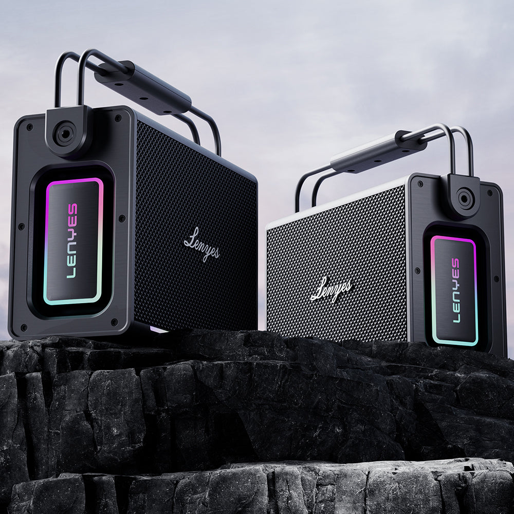 Lenyes Titan 2 Serisi RGB Işıklı Çİft Mikrofonlu Taşınabilir TWS Bluetooth  v5.3 5000mAh Speaker Hoparlör