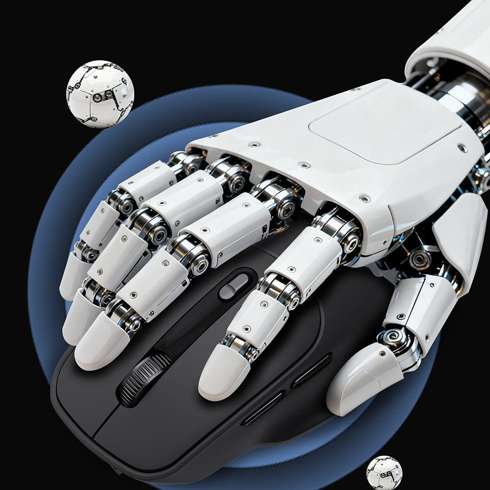 Lenyes WS105 Sessiz Buton Tasarımlı Ergonomik Çift Bluetooth Bağlantılı 2.4G Kablosuz Mouse 1600 DPI