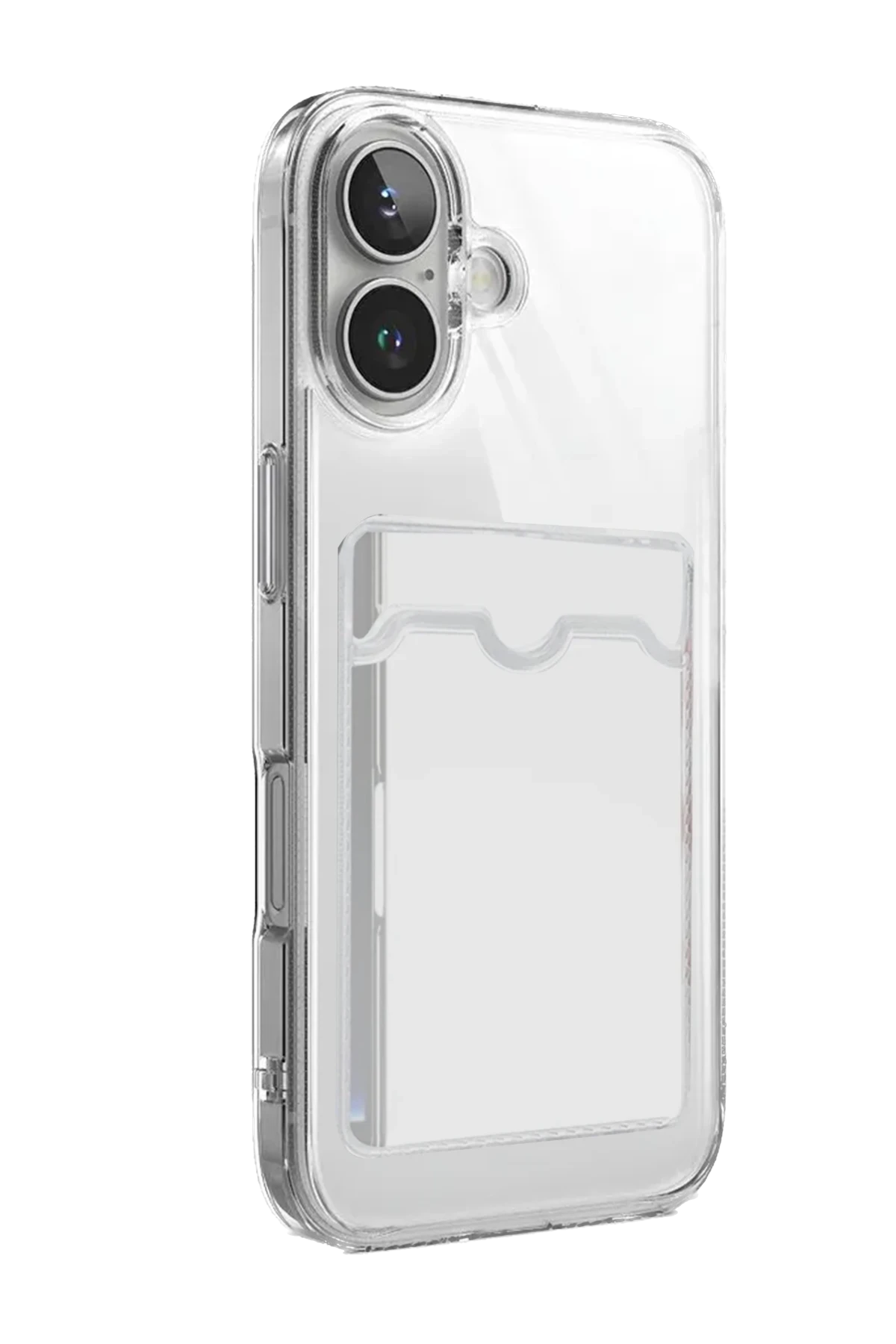 Cepax iPhone 17 Kart Şeffaf Silikon Telefon Kılıfı