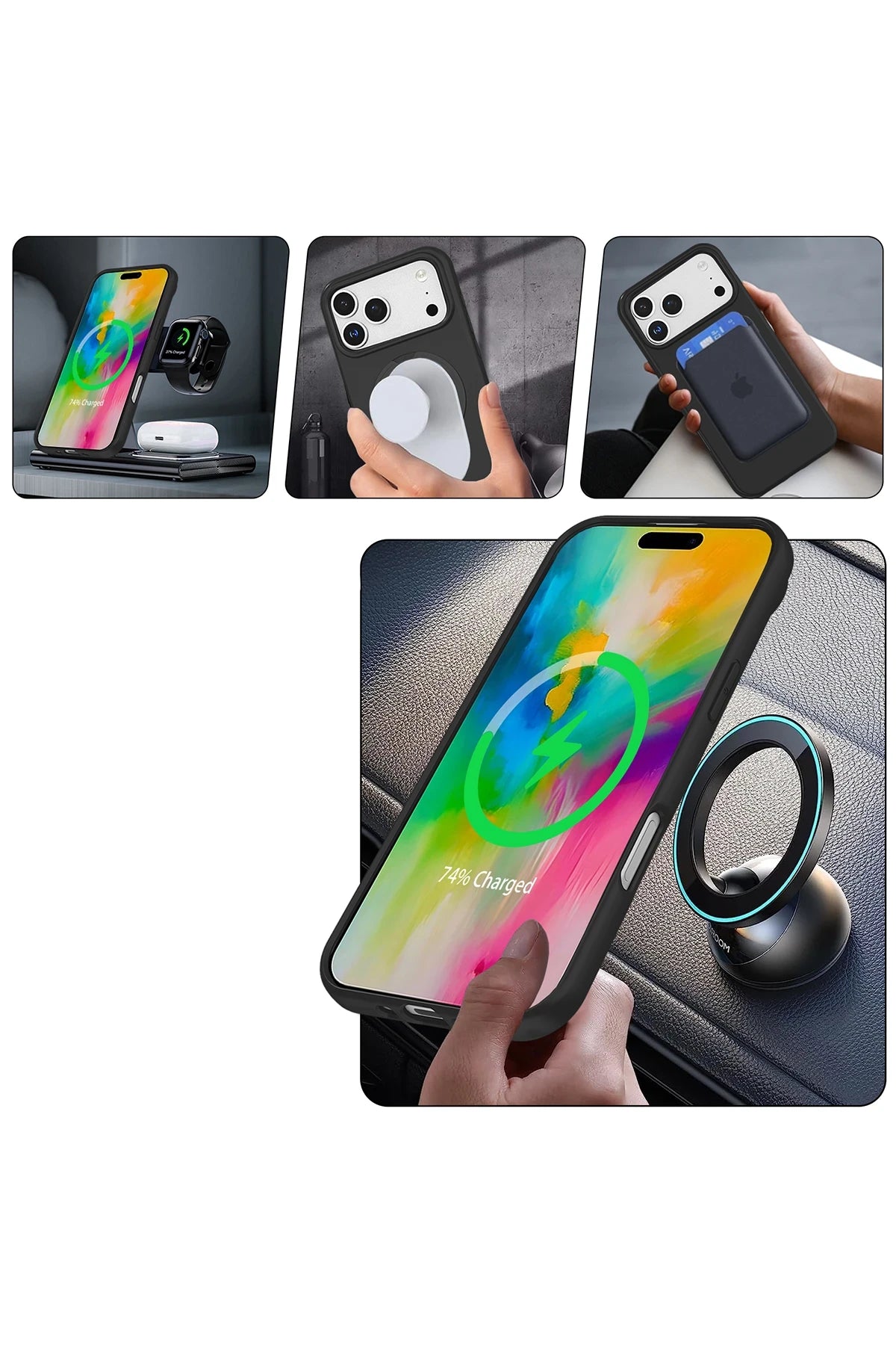 Cepax iPhone 17 Pro Max Regal Magsafe Standlı Telefon Kılıfı