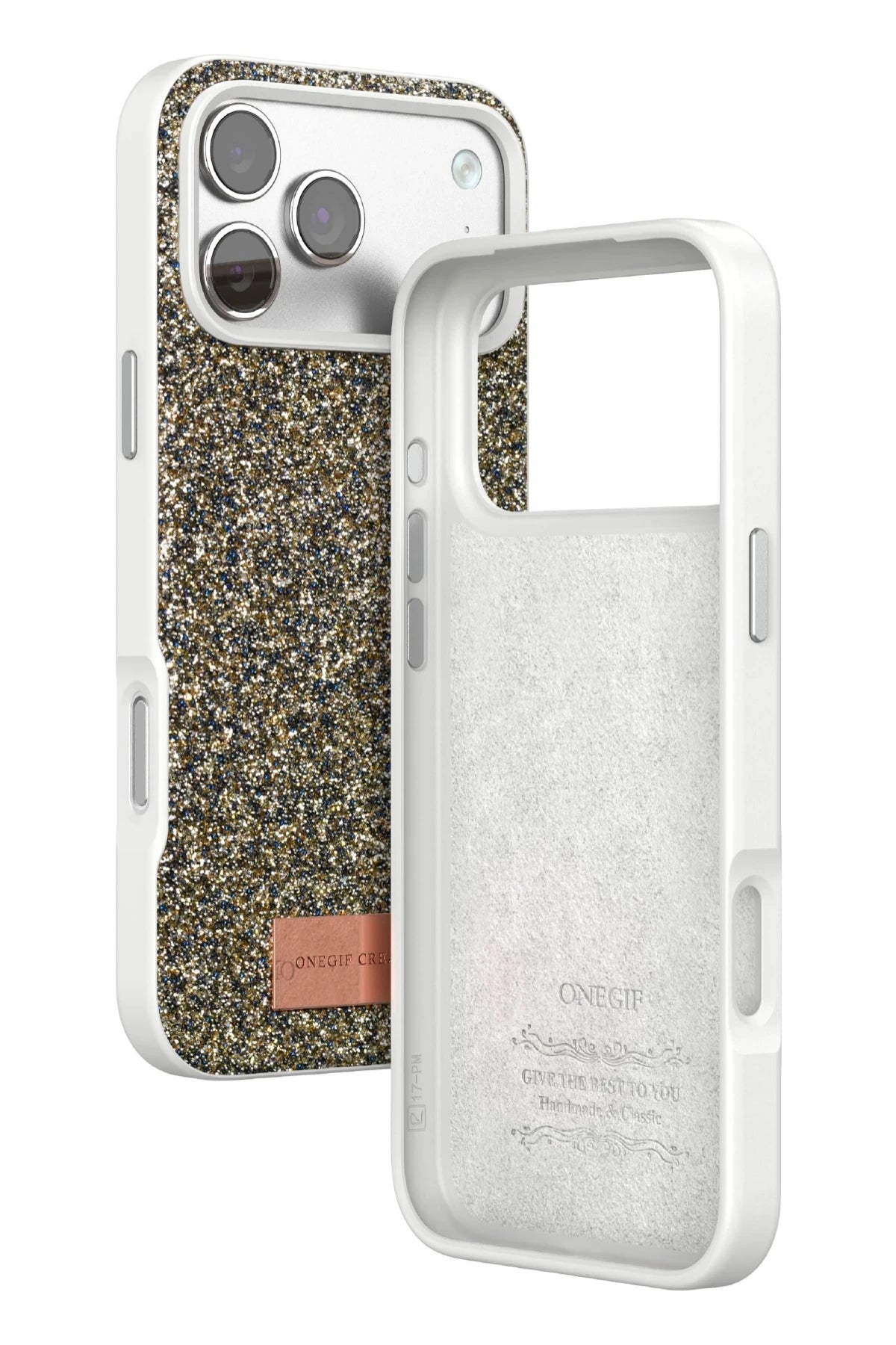 Onegif iPhone 17 Pro Bright Simli Telefon Kılıfı