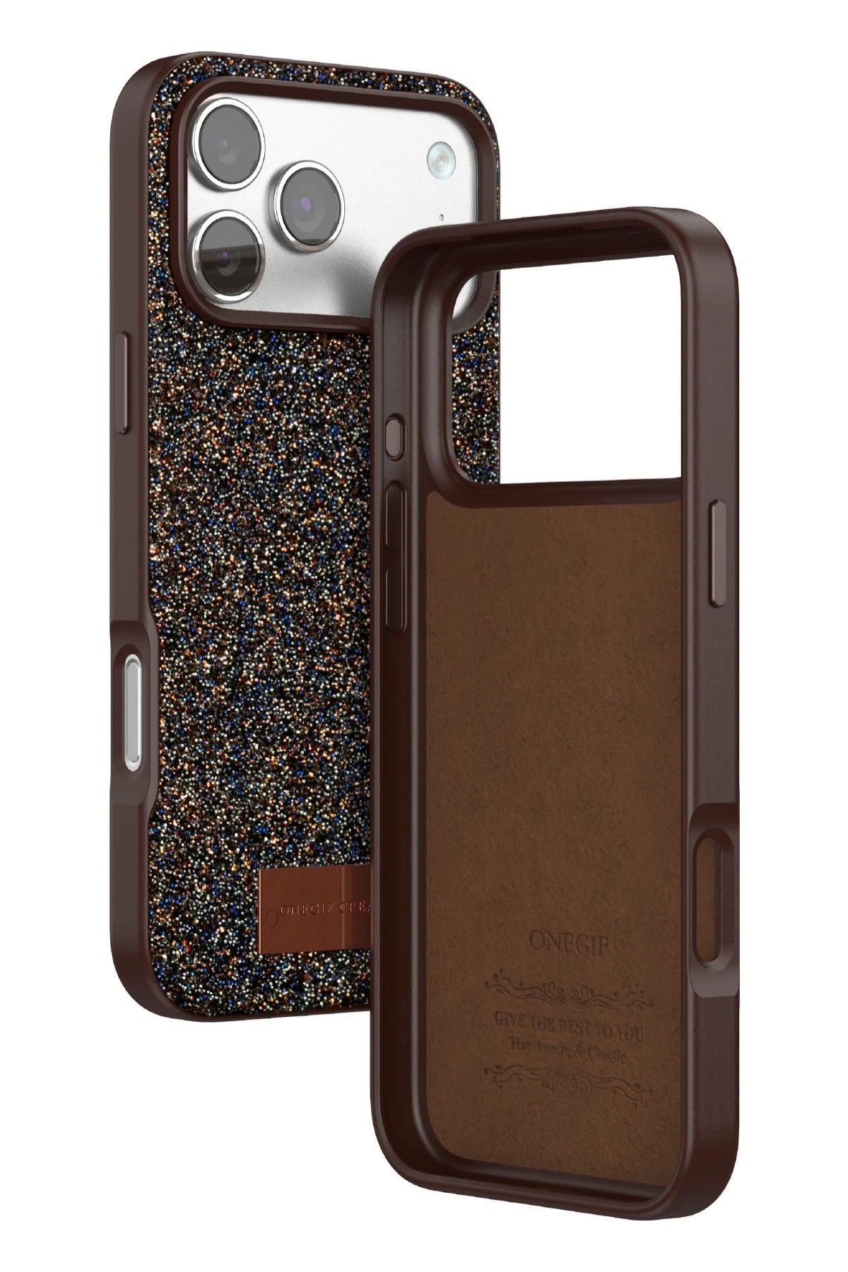 Onegif iPhone 17 Pro Bright Simli Telefon Kılıfı