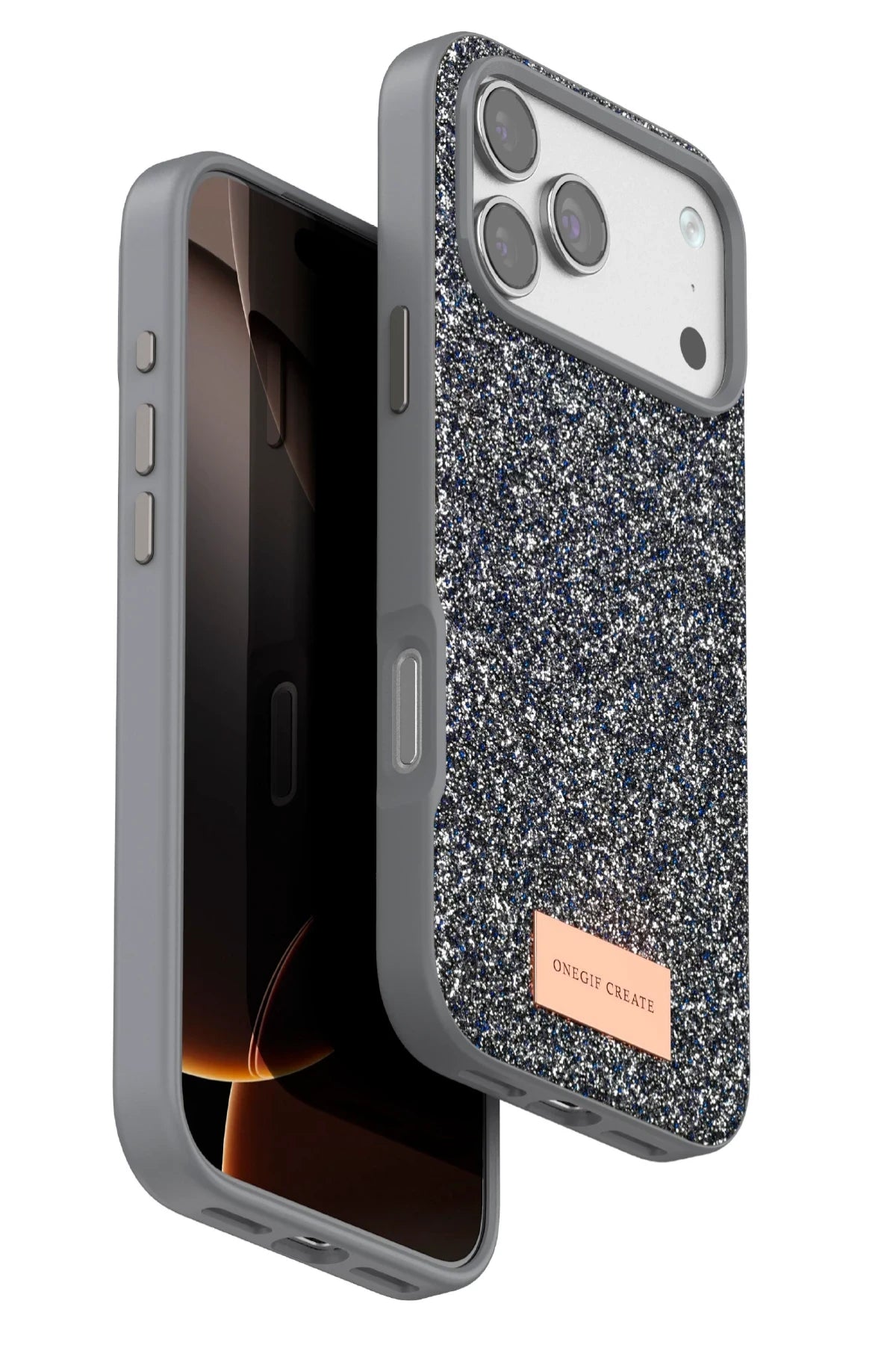 Onegif iPhone 17 Pro Bright Simli Telefon Kılıfı