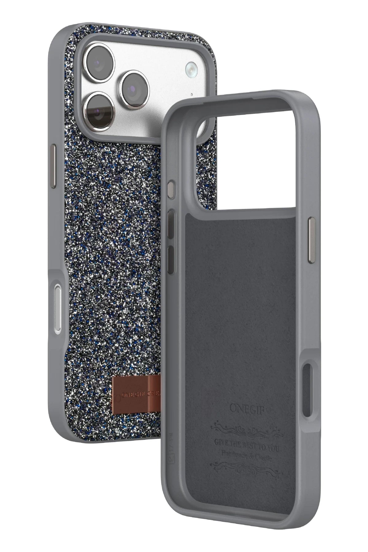 Onegif iPhone 17 Pro Bright Simli Telefon Kılıfı