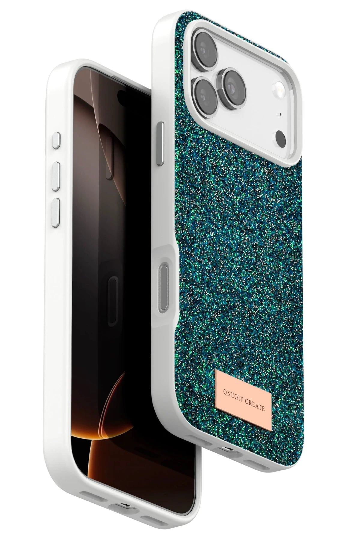 Onegif iPhone 17 Pro Bright Simli Telefon Kılıfı