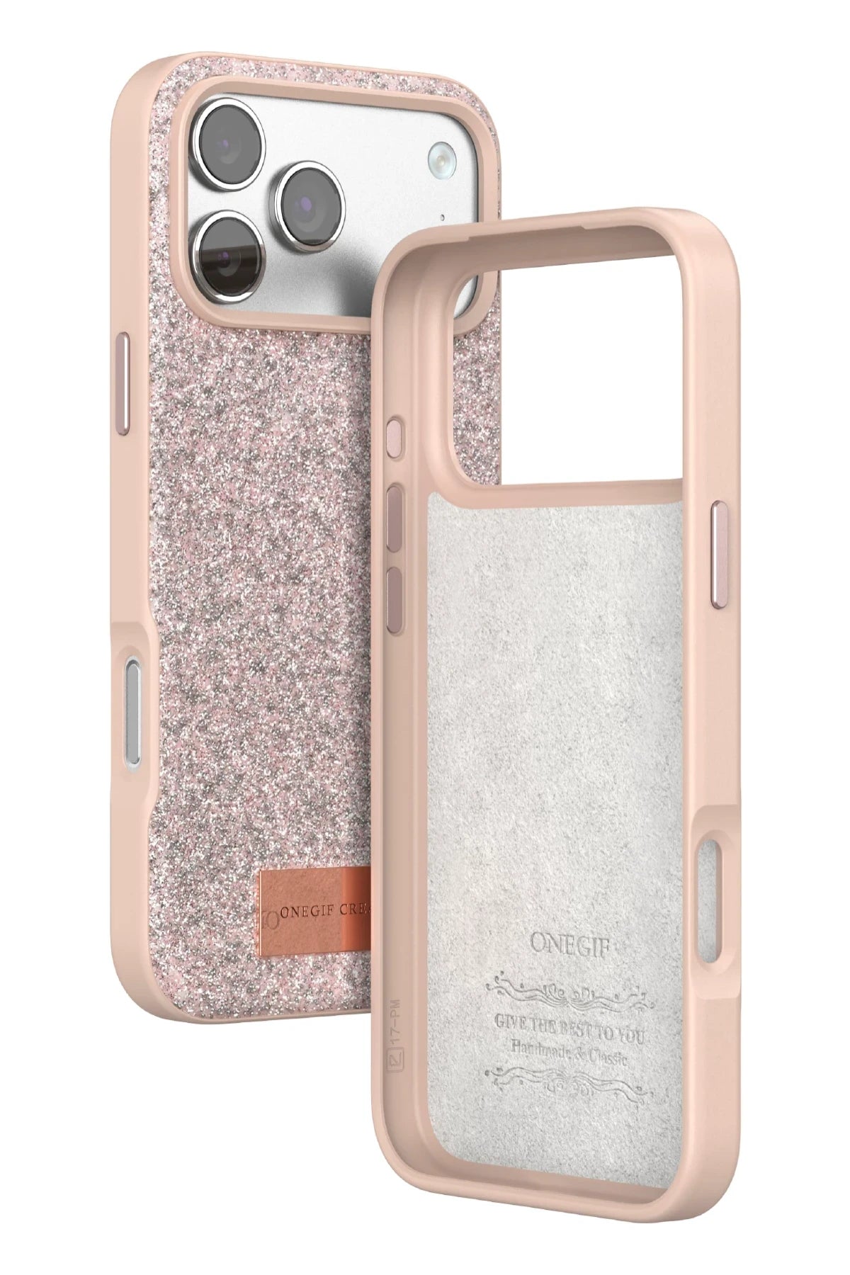 Onegif iPhone 17 Pro Bright Simli Telefon Kılıfı