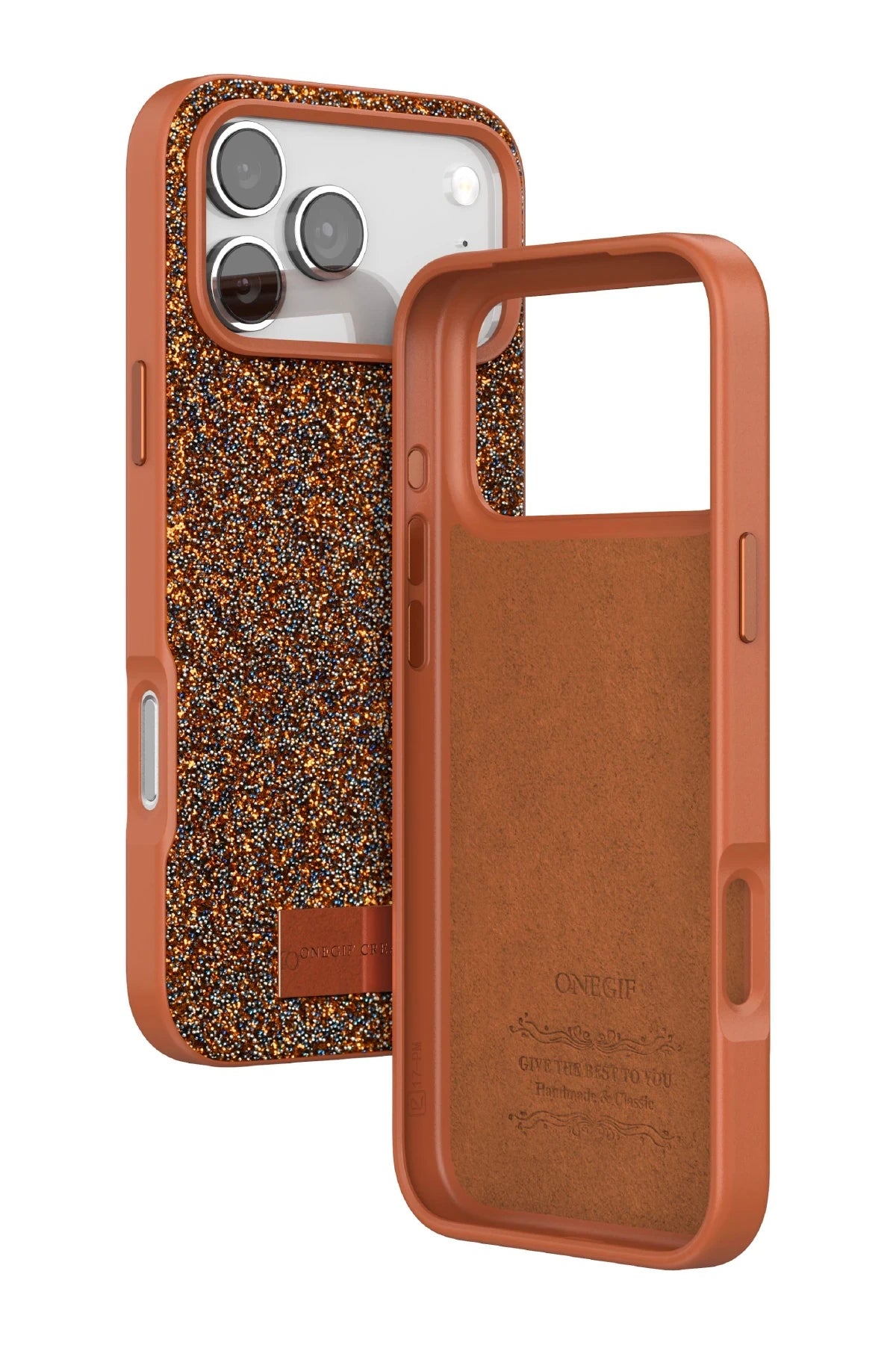 Onegif iPhone 17 Pro Bright Simli Telefon Kılıfı