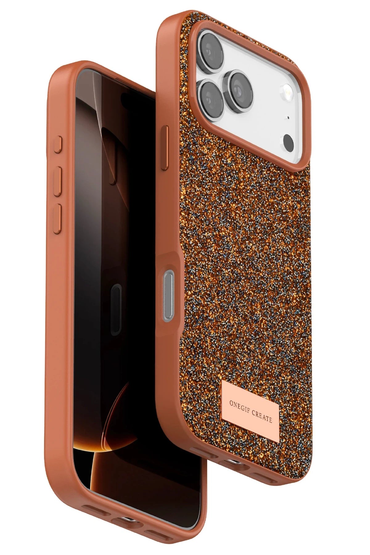 Onegif iPhone 17 Pro Bright Simli Telefon Kılıfı