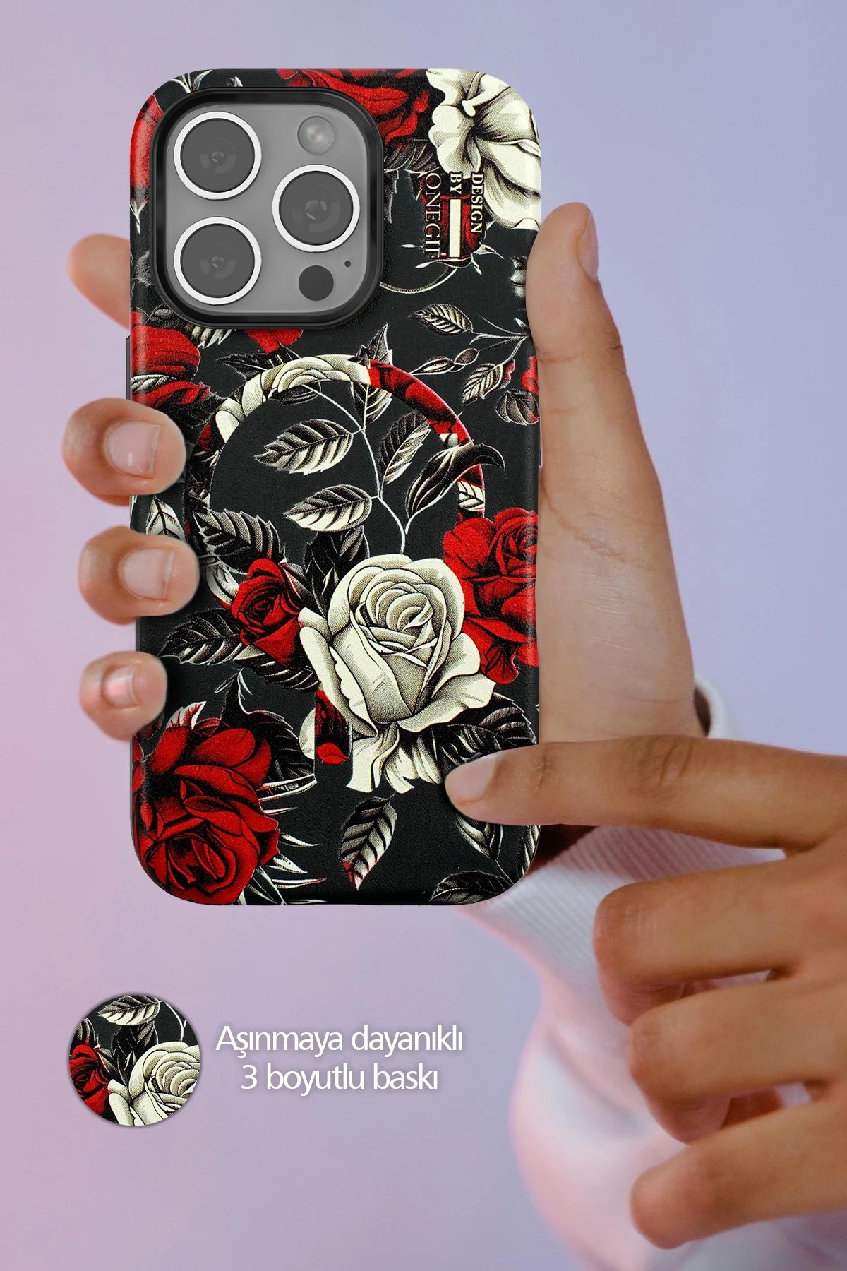 Onegif iPhone 14 Flower Series Magsafe Telefon Kılıfı