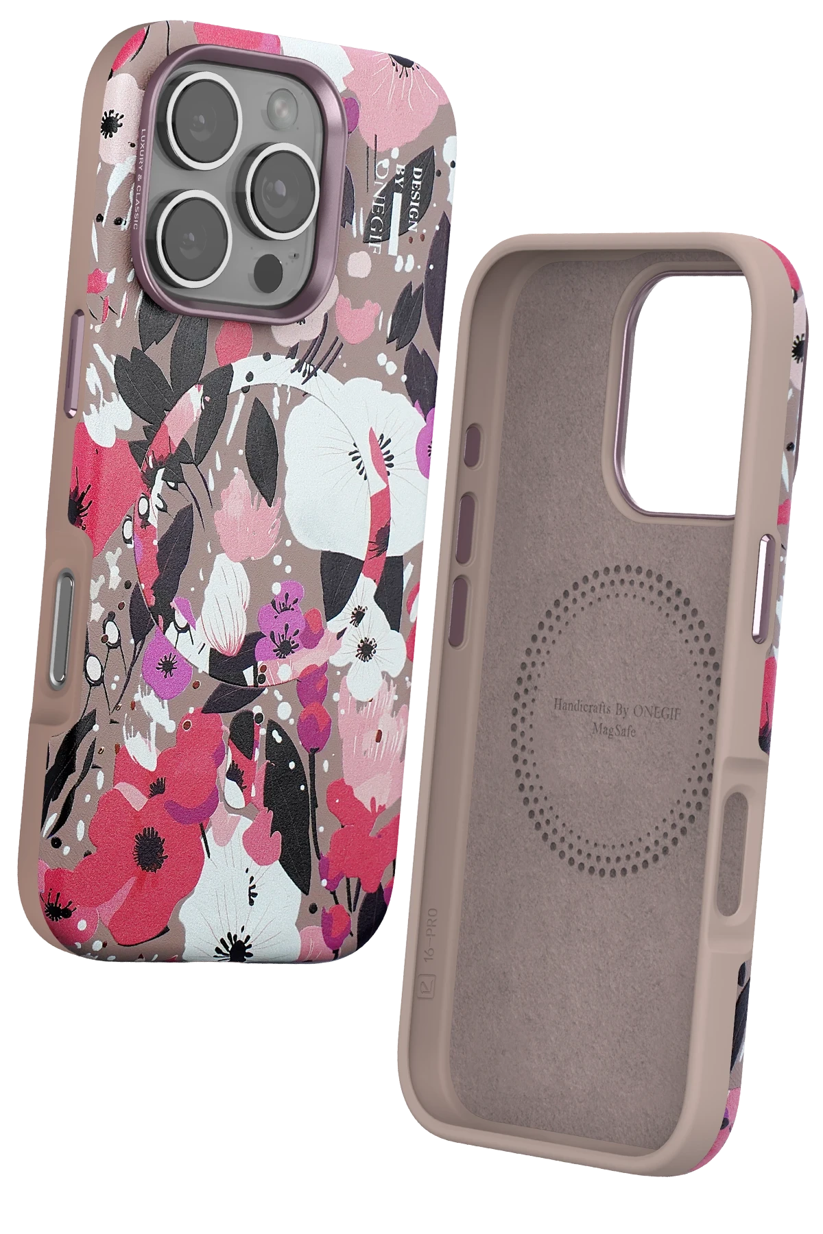 Onegif iPhone 16 Pro Max Flower Series Magsafe Telefon Kılıfı