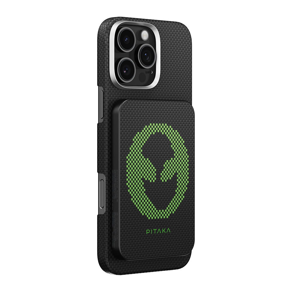 Pitaka Tactile Woven Qi2 Şarj Teknolojili Aramid Fiber MagSafe 15W 5000mAh Powerbank