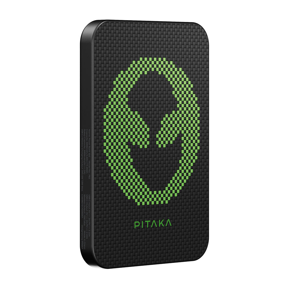 Pitaka Tactile Woven Qi2 Şarj Teknolojili Aramid Fiber MagSafe 15W 5000mAh Powerbank