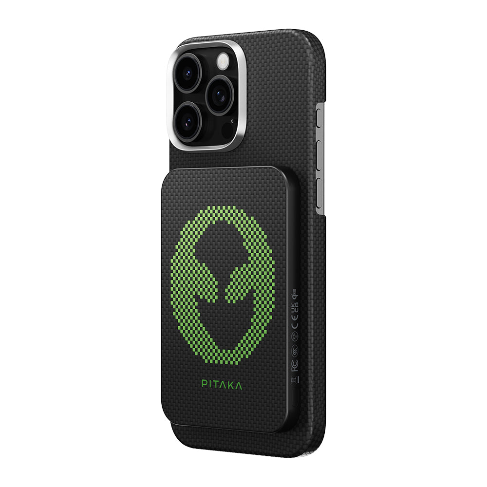 Pitaka Tactile Woven Qi2 Şarj Teknolojili Aramid Fiber MagSafe 15W 5000mAh Powerbank