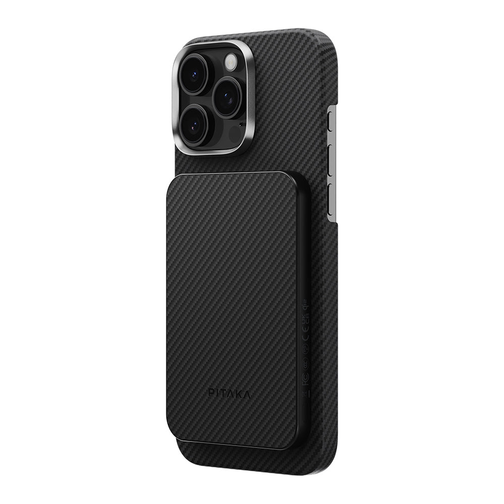 Pitaka Tactile Woven Qi2 Şarj Teknolojili Aramid Fiber MagSafe 15W 5000mAh Powerbank