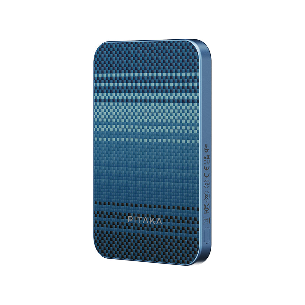 Pitaka Tactile Woven Qi2 Şarj Teknolojili Aramid Fiber MagSafe 15W 5000mAh Powerbank