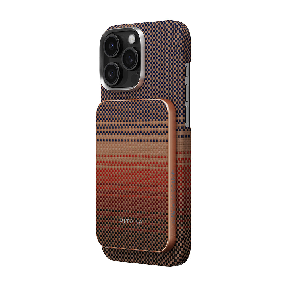 Pitaka Tactile Woven Qi2 Şarj Teknolojili Aramid Fiber MagSafe 15W 5000mAh Powerbank