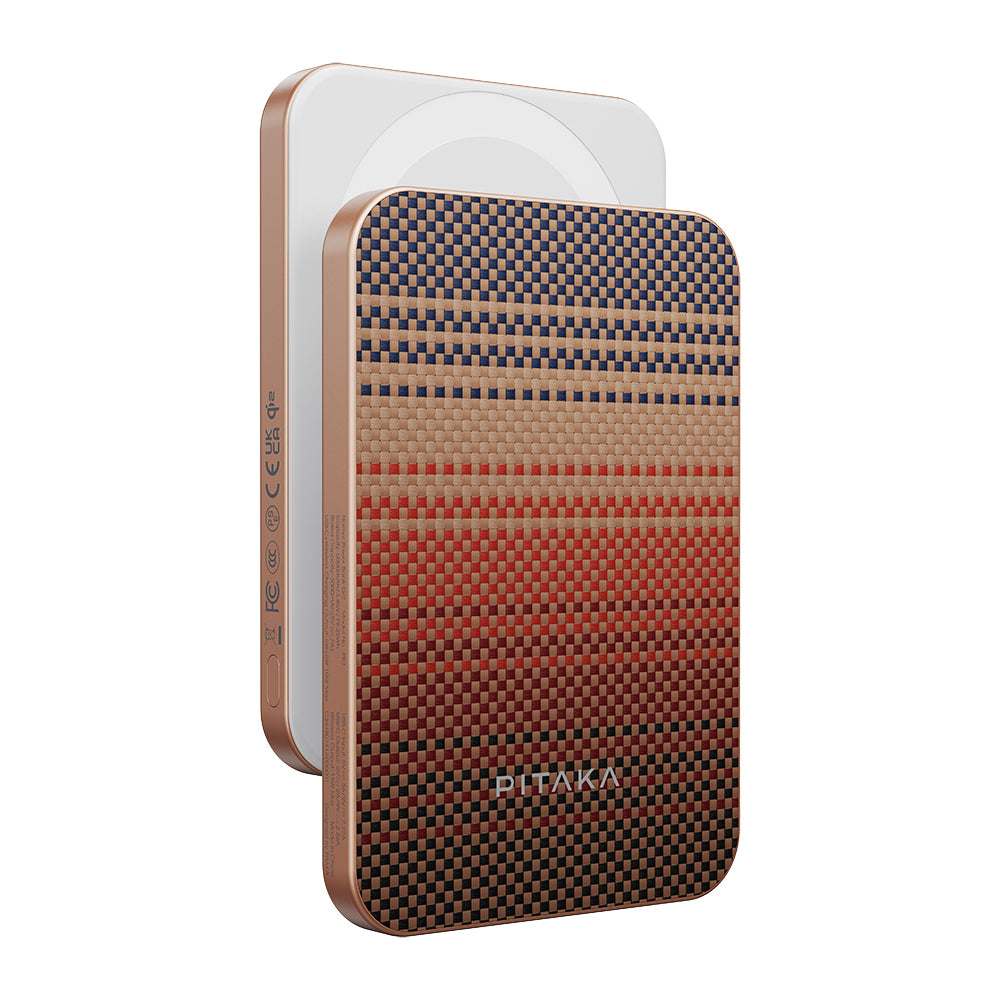 Pitaka Tactile Woven Qi2 Şarj Teknolojili Aramid Fiber MagSafe 15W 5000mAh Powerbank