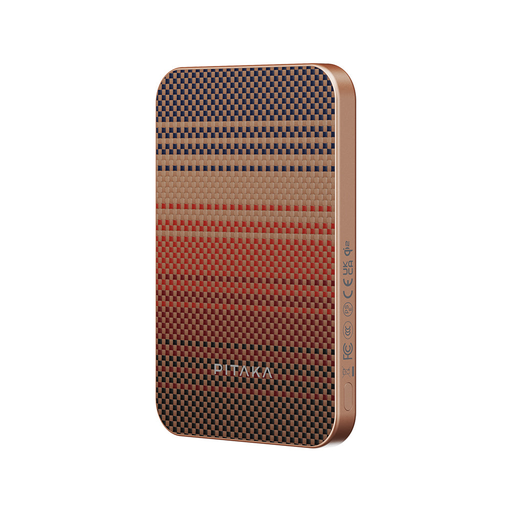 Pitaka Tactile Woven Qi2 Şarj Teknolojili Aramid Fiber MagSafe 15W 5000mAh Powerbank