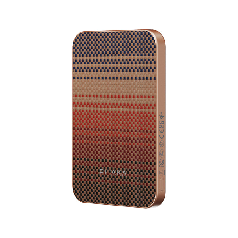 Pitaka Tactile Woven Qi2 Şarj Teknolojili Aramid Fiber MagSafe 15W 5000mAh Powerbank