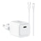 Recci RC65E Hızlı Şarj Başlığı Type-C to Lightning PD 20W Kablolu Şarj Seti