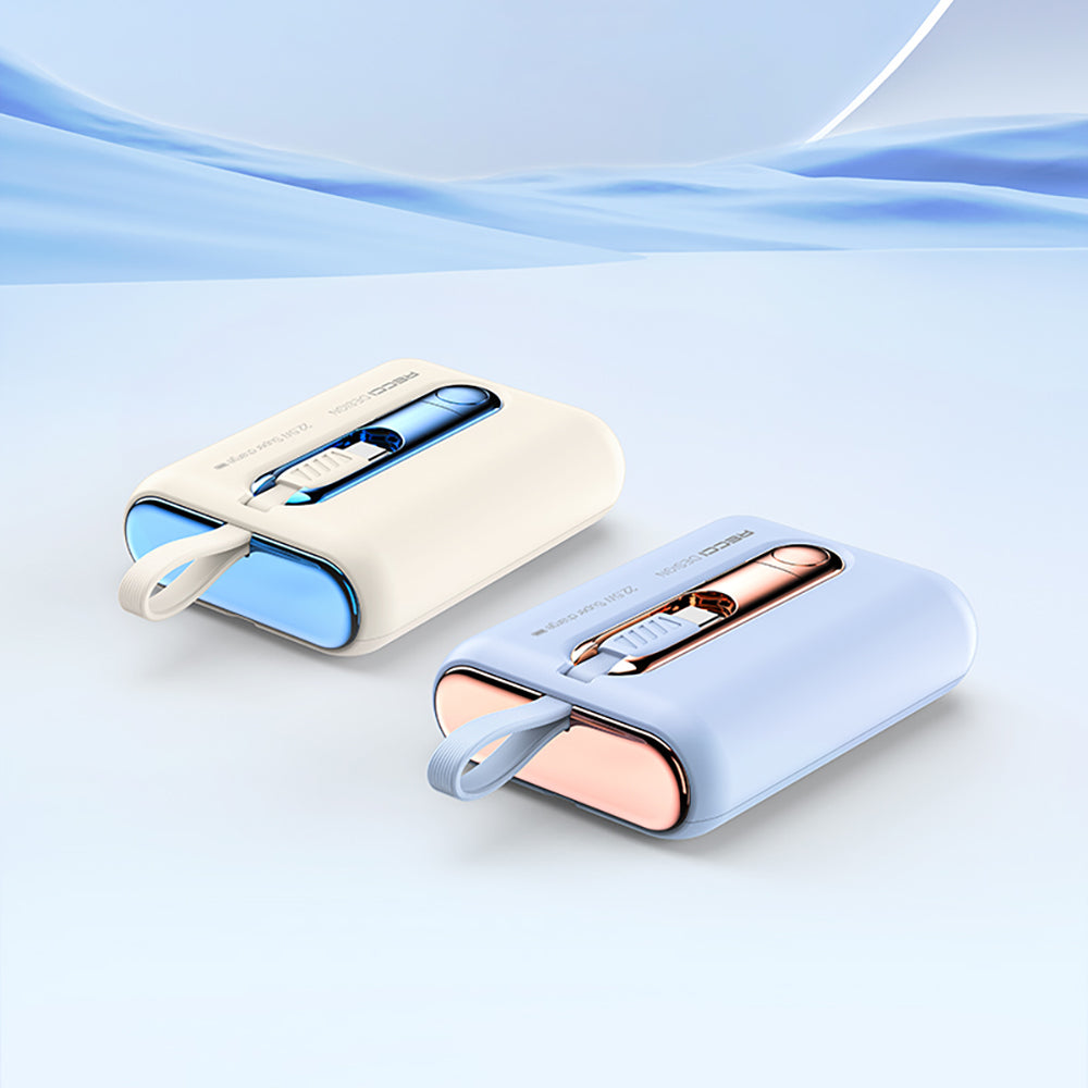 Recci RPB-P12C PD 20W Askı İpli Hızlı Şarj Özellikli Type-C Kablolu Powerbank 22.5W 10.000mAh