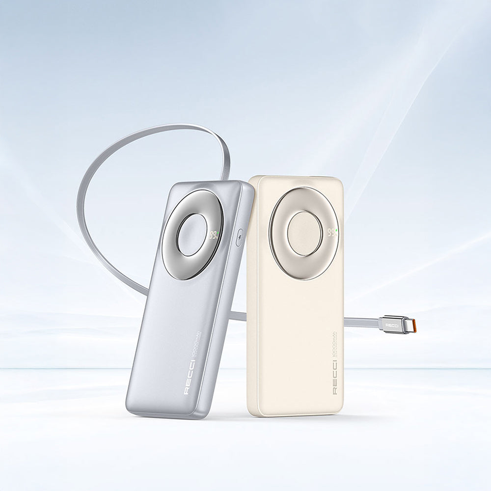 Recci RPB-P58 PD Hızlı Şarj Özellikli Type-C Kablolu 22.5W 10.000mAh Powerbank