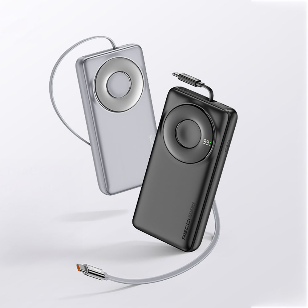 Recci RPB-P72 Hızlı Şarj Özellikli Type-C Kablolu 65W 20.000mAh Powerbank