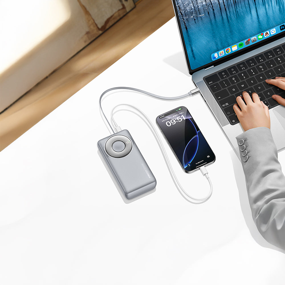 Recci RPB-P72 Hızlı Şarj Özellikli Type-C Kablolu 65W 20.000mAh Powerbank