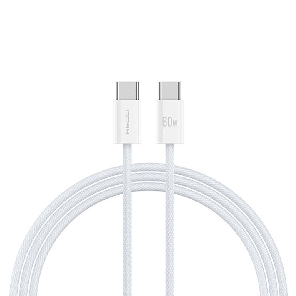 Recci RS13CC Nature Serisi 60W Hızlı Şarj Özellikli Type-C To Type-C PD Kablo 1.2M