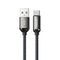 Recci RS35C USB-A to Type-C Örgü Tasarımlı Hızlı Şarj Özellikli 1 Metre Data ve Şarj Kablosu