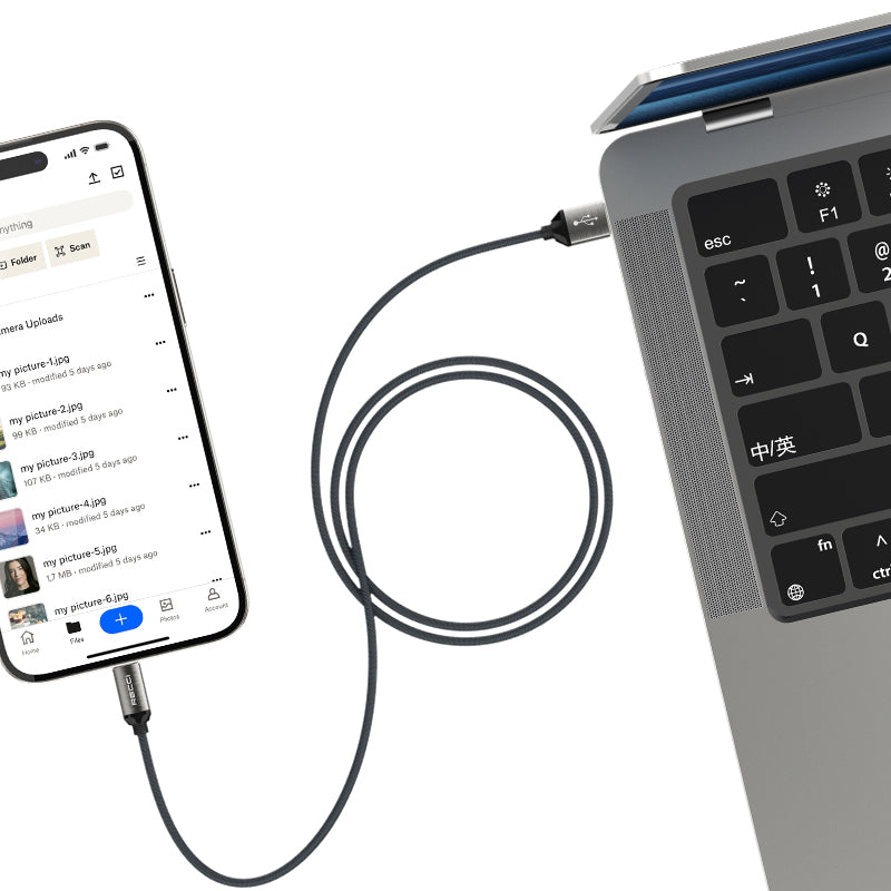 Recci RS35C USB-A to Type-C Örgü Tasarımlı Hızlı Şarj Özellikli 1 Metre Data ve Şarj Kablosu