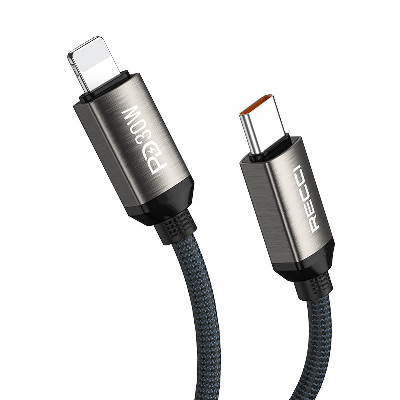 Recci RS35CL Type-C to Lightning PD 30W Örgü Tasarımlı Hızlı Şarj Özellikli 1 Metre Data ve Şarj Kablosu