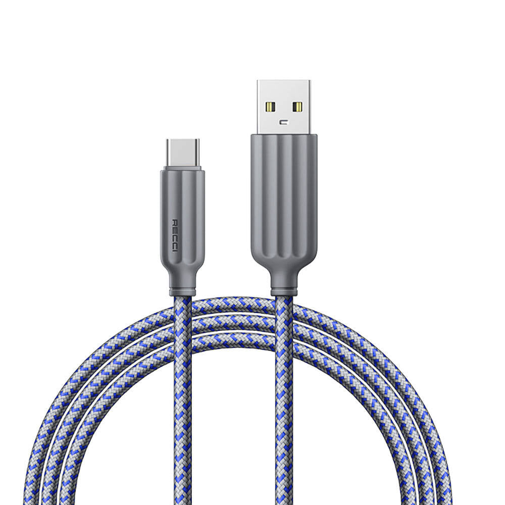 Recci RTC-N23C 3A Hızlı Şarj Özellikli Type-C to USB-A 1 Metre Şarj Kablosu