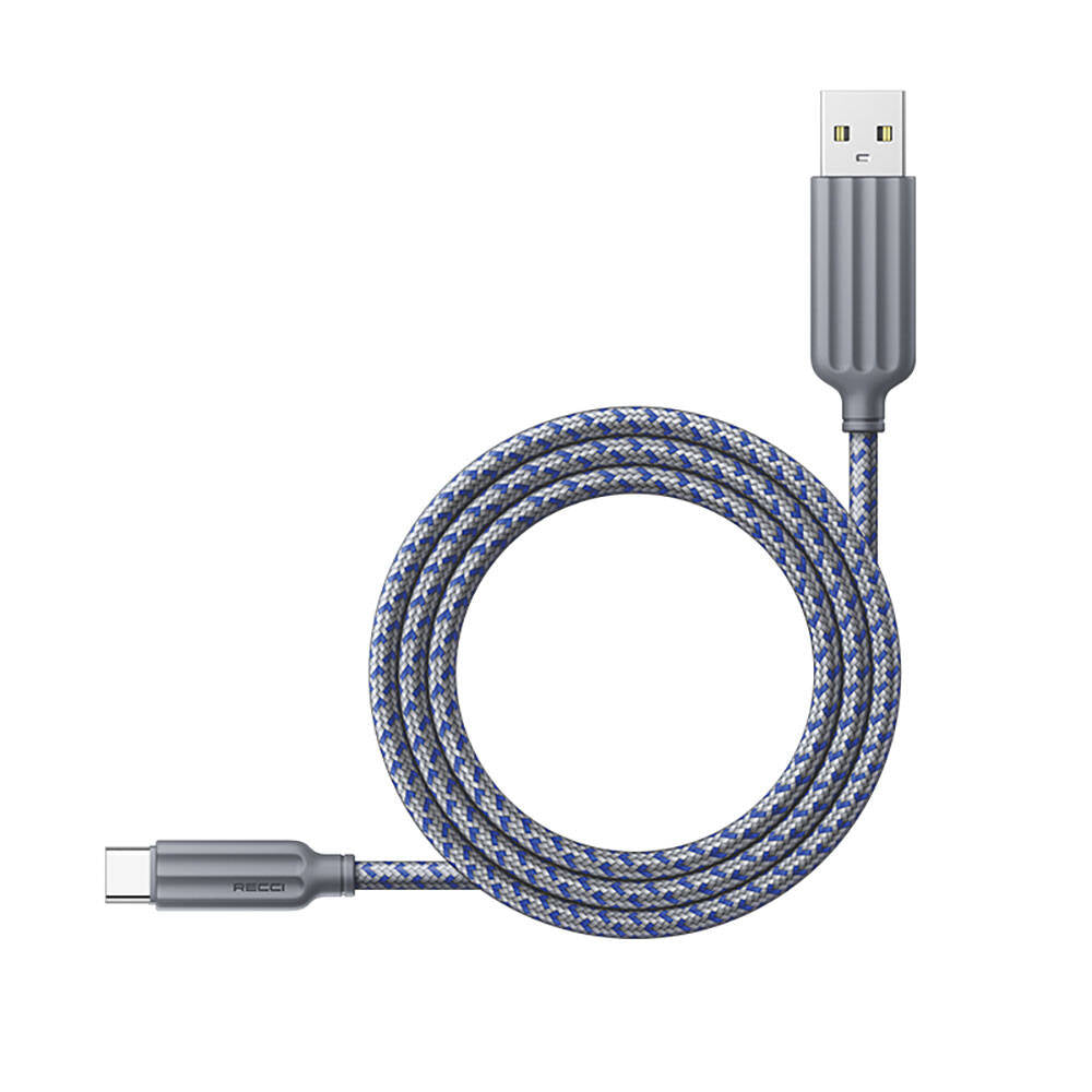Recci RTC-N23C 3A Hızlı Şarj Özellikli Type-C to USB-A 1 Metre Şarj Kablosu