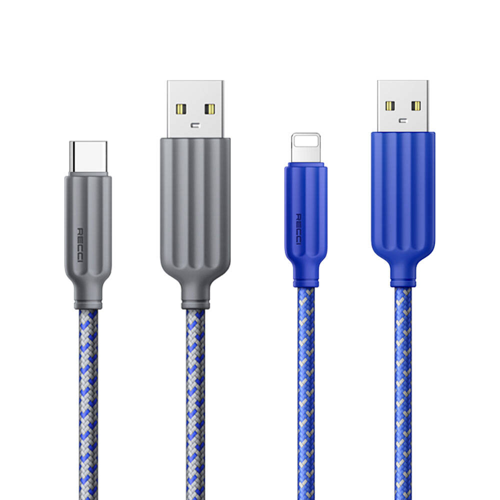 Recci RTC-N23C 3A Hızlı Şarj Özellikli Type-C to USB-A 1 Metre Şarj Kablosu