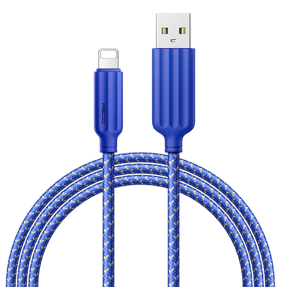 Recci RTC-N23L 2.4A Hızlı Şarj Özellikli Lightning to USB-A 1 Metre Şarj Kablosu